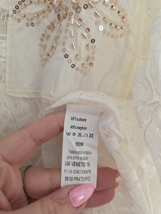 Włoska koronkowa koszula oversize Zeta otto 50 52