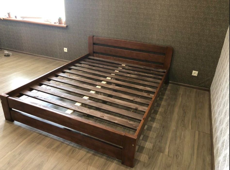 Міцне дерев'янне ліжко  | Безкоштовна доставка самовивозом