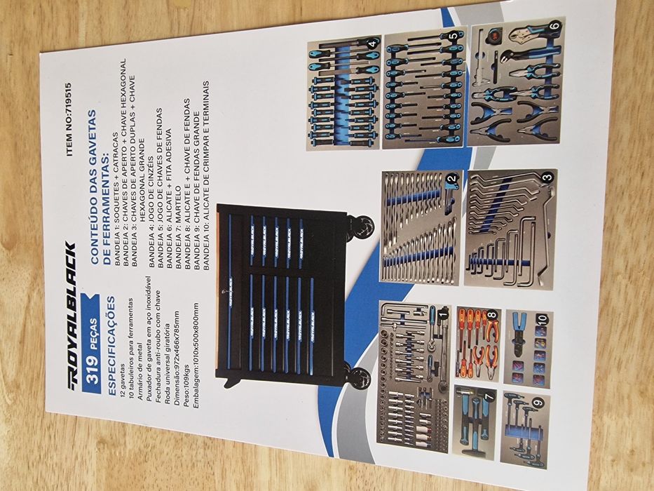 Carrinhos de ferramentas 13 gavetas