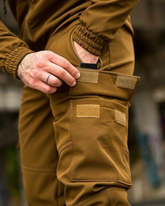 Тактичний костюм Softshell Койот Теплий, водостійкий, без передоплати