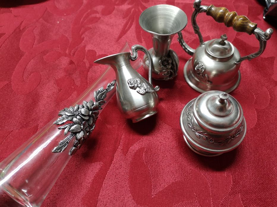 Conjunto de 5 peças em Estanho