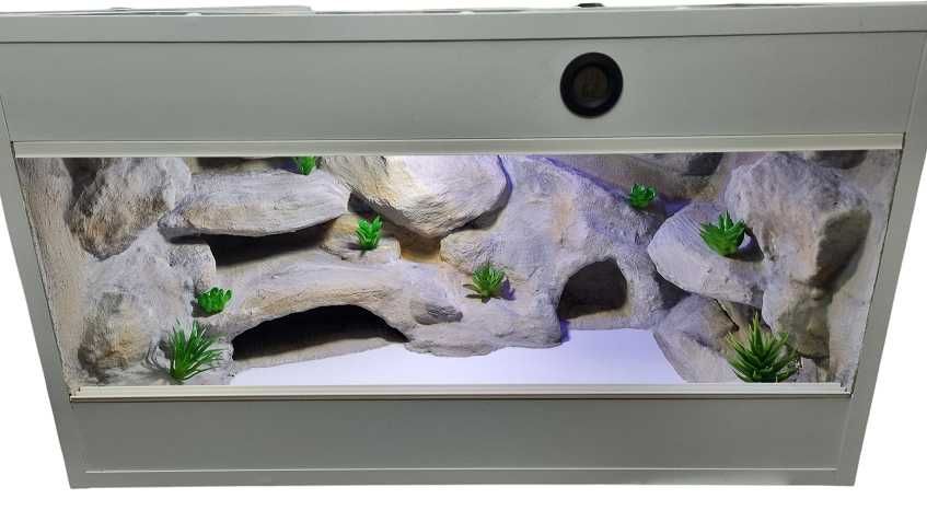 Terrarium  gotowe dla  gekona 70x40x40 białe