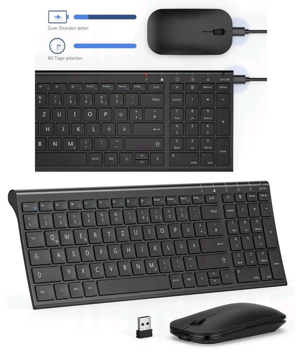 Klawiatura bezprzewodowa SEENDA + mysz