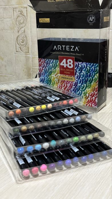 ARTEZA REAL BRUSH PENS® PREMIUM 48 ручка пензлик кісточка преміум сша