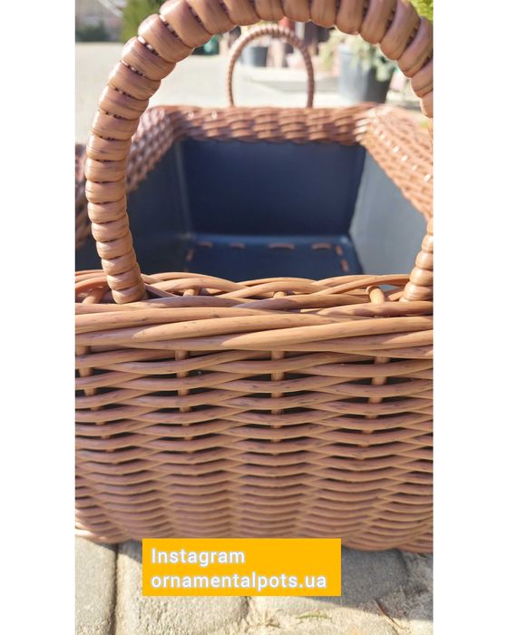 Дровниця із ротангу на 40л.