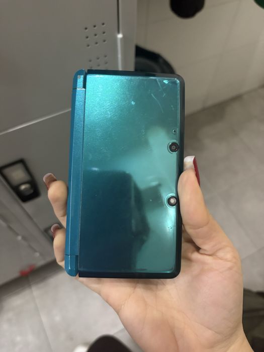 Nintendo 3 ds azul com jogo do mario