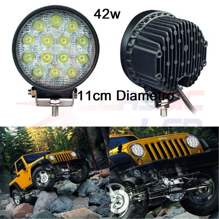 Projector / Foco / Farol Trabalho Redondo de 10cm a 18cm