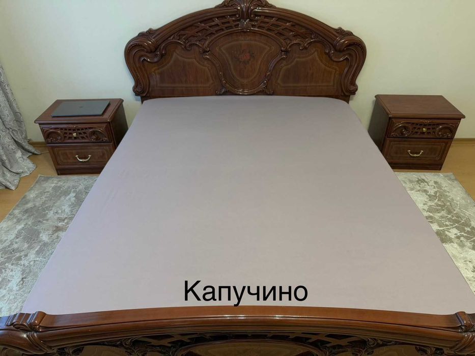 Простинь на резинці сатин, бязь-голд, трикотаж, простирадло на гумці