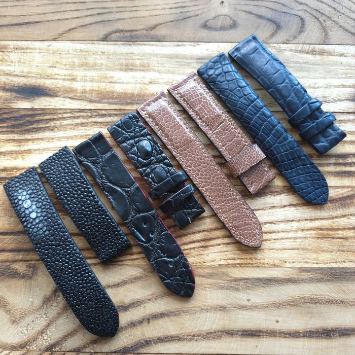 Ремешок для часов крокодиловая 22мм: шкіра крокодила, пітона, варана