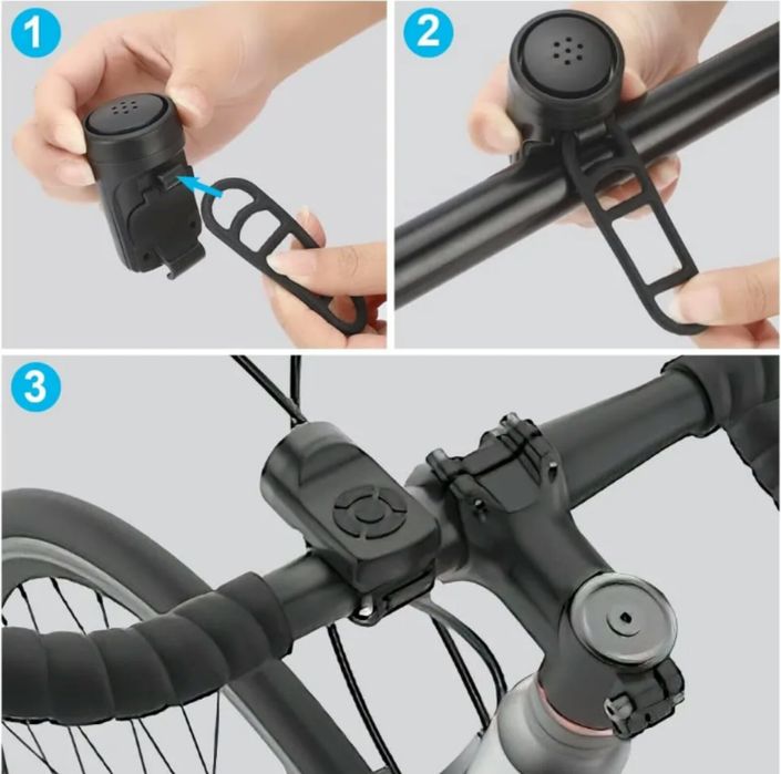 Велосипедный звонок гудок -сигнализация 2-в-1. цена 350.00