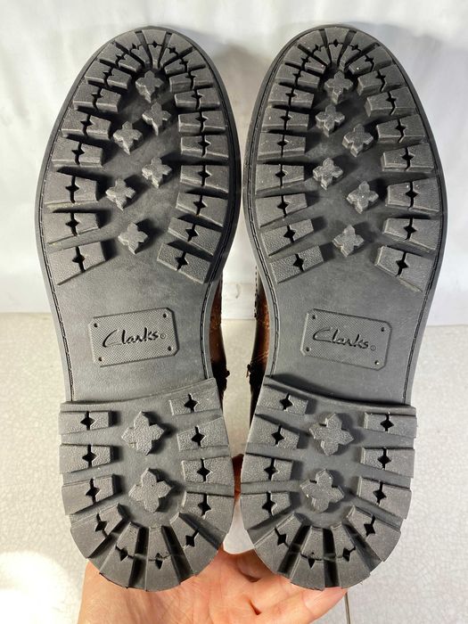 clarks marron мужские кожаные ботинки оксфорды 43-44р 27,5см оригинал