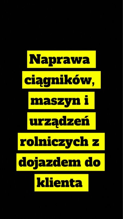 Naprawa ciągników, maszyn rolniczych, elektryk dojazd do klienta