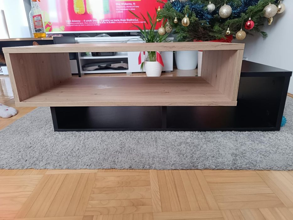 Stolik kawowy kolor czarny+ dąb artesan