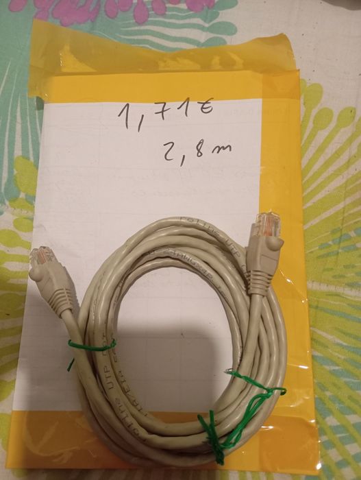 Cabo de internet com tamanho 2,80 m