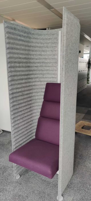 Fotel akustyczny  NOTI 1 os. fioletowy szary ok. 35 szt. WYPRZEDAŻ