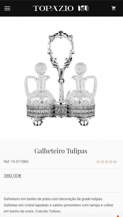Galheteiro Topázio- Tulipas