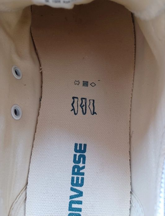 Białe trampki converse skóra naturalna 40