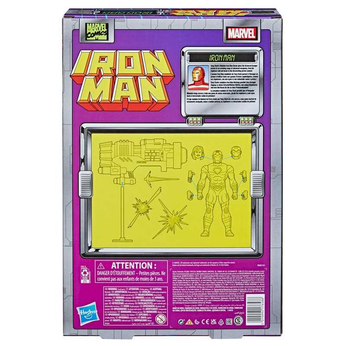 Hasbro Pulse 2022 Marvel Legends Series Deluxe Retro Iron Man + Plasma Cannon PORTES GRÁTIS