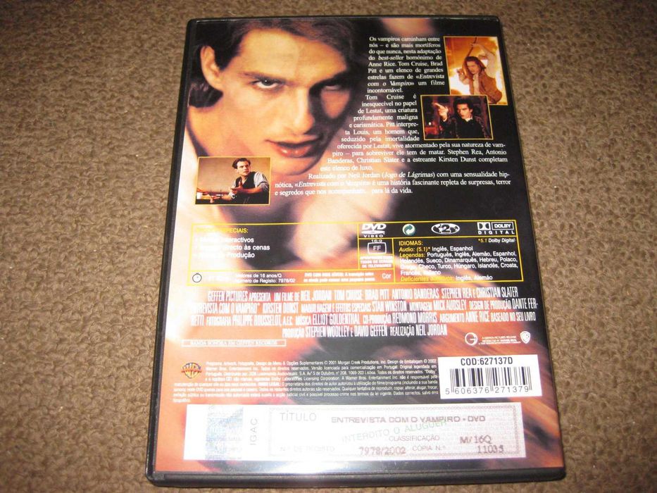 DVD "Entrevista com o Vampiro" com Tom Cruise