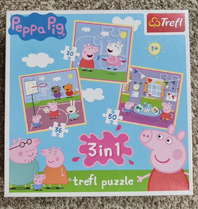 Świnka Peppa puzzle 3w1, które rosną z dzieckiem