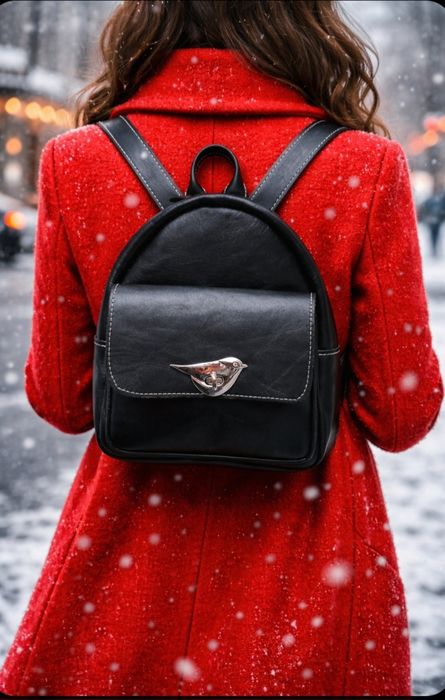 Рюкзачок"Пташка",шкіра,995