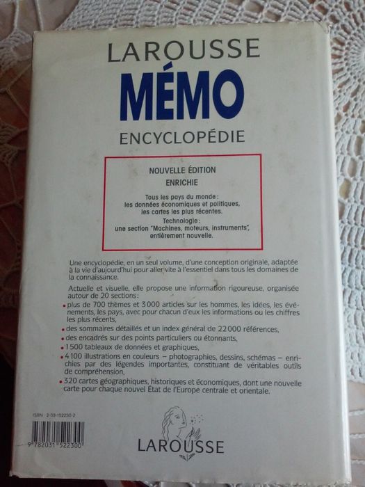 dicionário Mémo Larousse Encyclopédie impecável