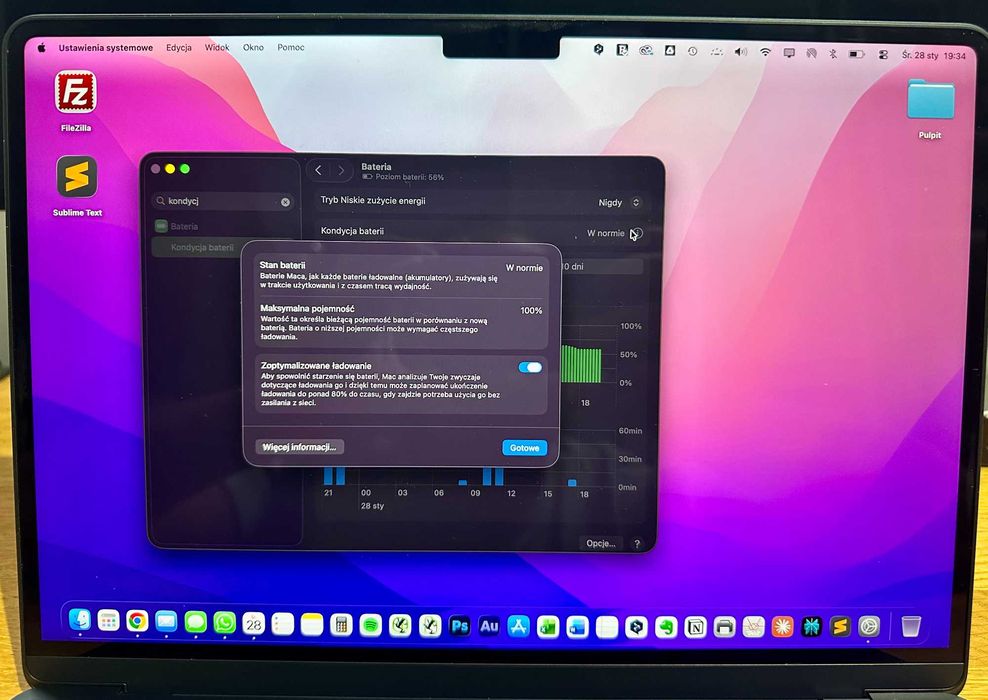 MacBook Air 13" M4 24GB/512GB czarny + etui + FV 23% - IDEALNY