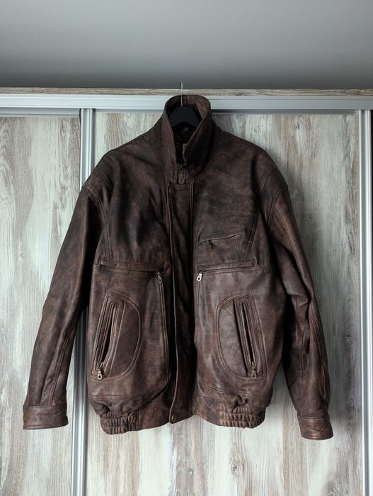 Вінтажка шкіряна куртка бомбер Heavy 57 Harley Davidson New Rock