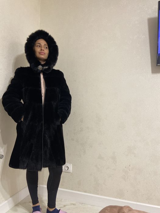 Продам шубу мутон + норка размер s