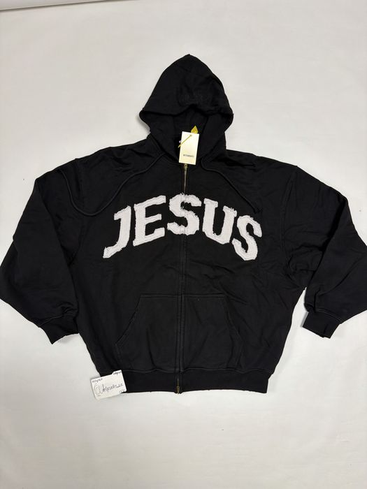 Зип Худи Vetements JESUS black  M L  balenciaga rick owens project gr protocol index