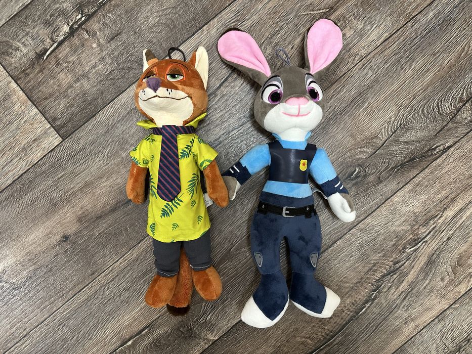М’які іграшки Зоотрополіс Нік та Джуді 40 см Зверополис Zootopia