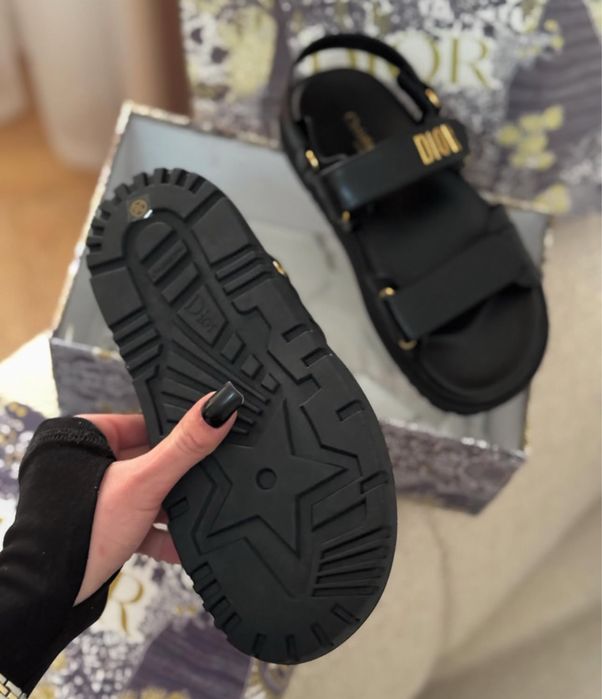 босоніжки діор чорні | 25.5 см