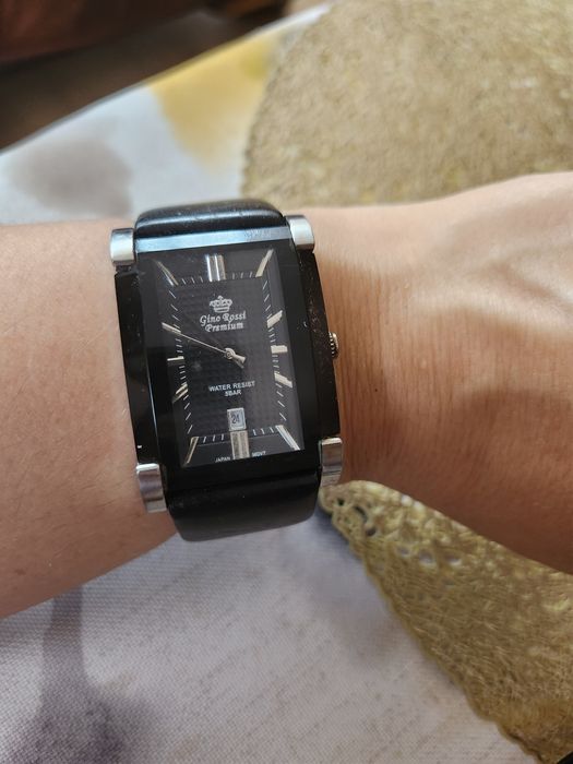 Elegancki Zegarek damski Gino Rossi Premium | Prostokątny, Datownik