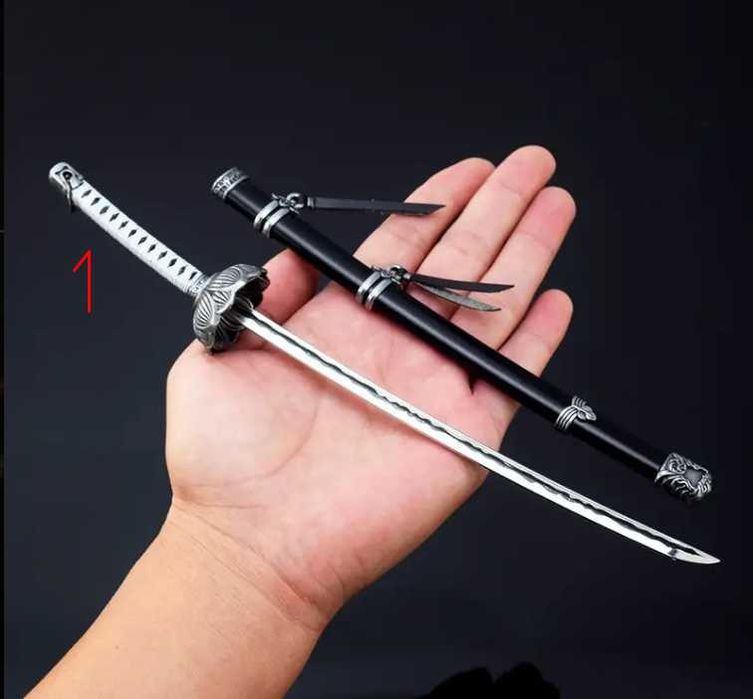 Mini Katanas de decoração/chaveiros de Metal (23-25CM)