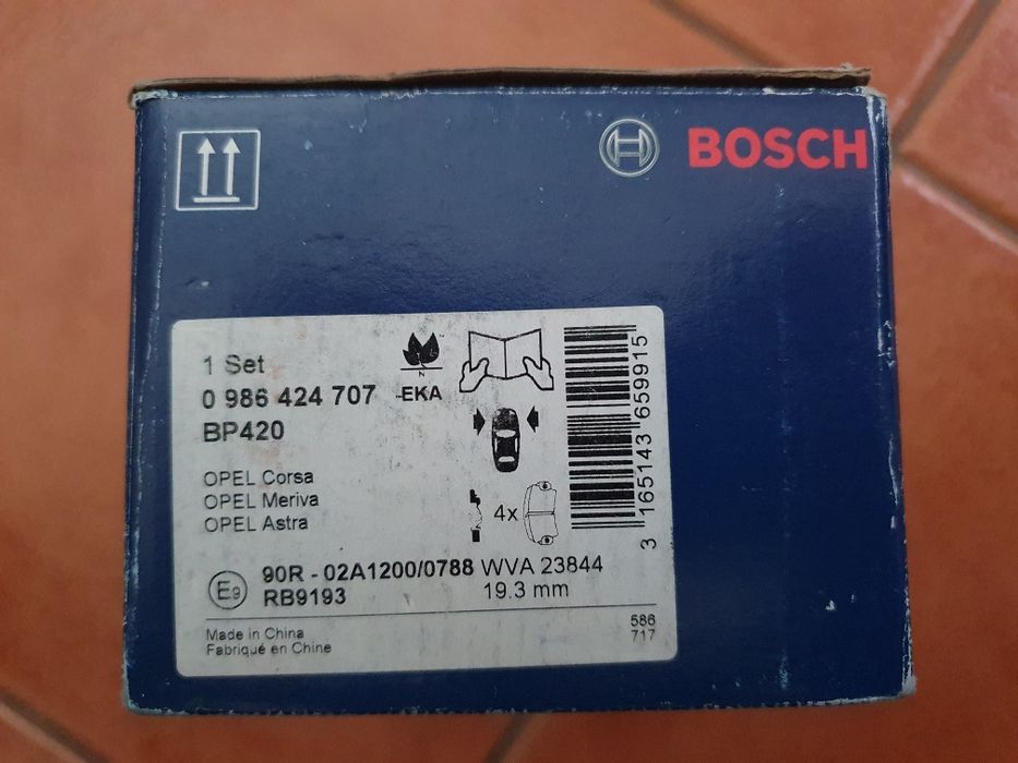 Pastilhas de travão Opel Corsa E