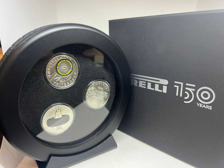Itália 2022 - Estojo Prata Proof 150º Aniversário - Fundação Pirelli