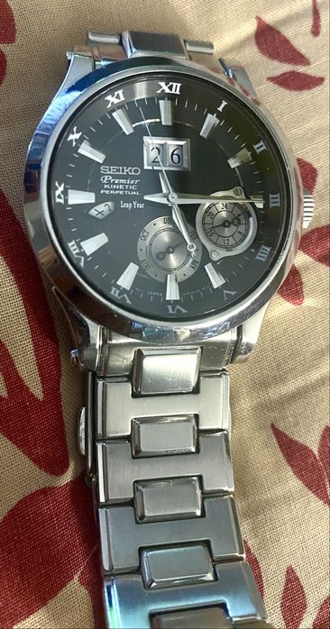 Raro Seiko Kinetic Premier Perpetual leap year ,bom estado ,lindo