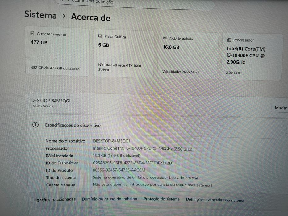 Pc Gamer + Monitor HP Curvo