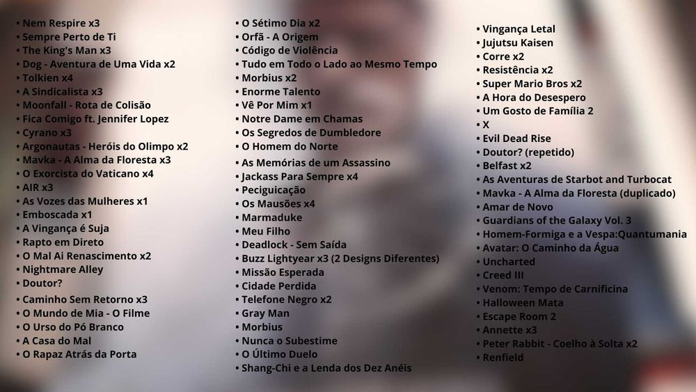 LOTE 76 Cartazes de Filmes Variados ( Ler Descricao )