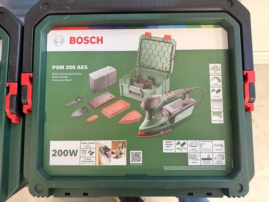 Szlifierka wielofunkcyjna sieciowe Bosch 850 W 230 V PSM 200 AES + SYSTEM