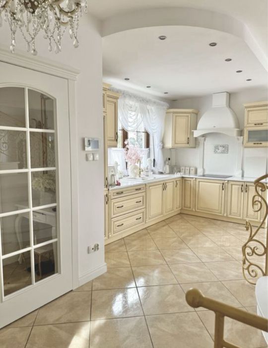 Kuchnia drewniana meble kychenne glamour drewpol wanilia  angielska