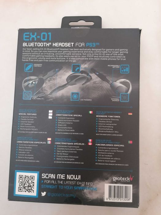 Auricular microfone - Bluetooth Headset for PS3