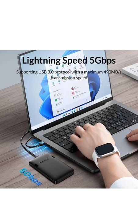 Зовнішня кишеня ORICO USB 3.0 для HDD/SSD 2.5" чорна