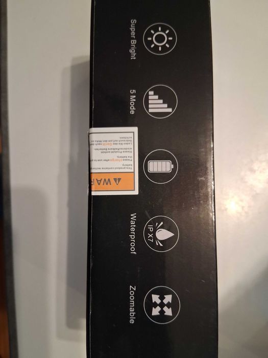 Latarka taktyczna LED Glarylight USB ładowalna IPX7