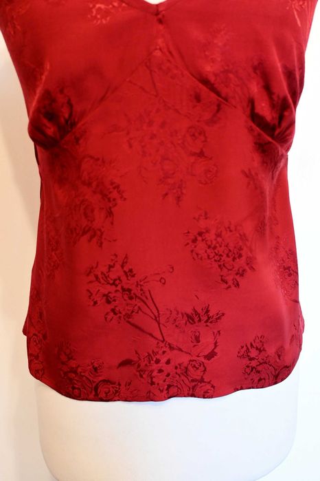 Wólczanka top burgundowy bordowy Mist S XS wiskoza