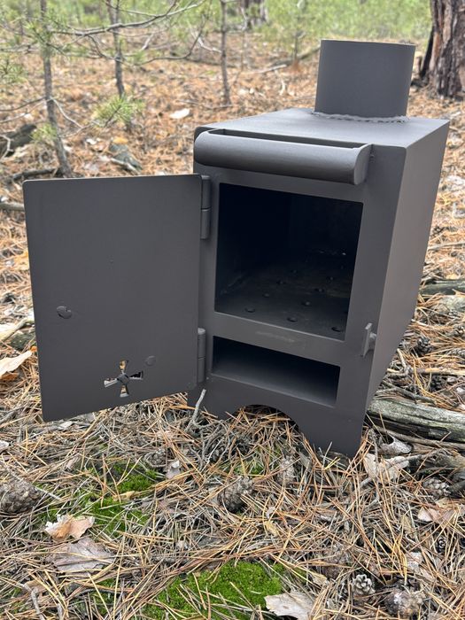 Міні дров’яна піч-буржуйка – тепло до 20 м², лише 12 кг!