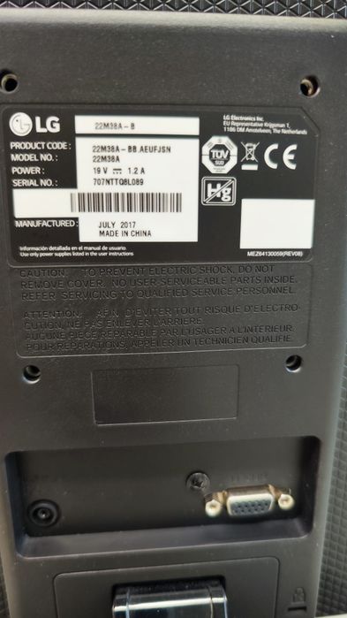 Monitor LG Led 22M38A