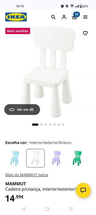 Mesa e 2 cadeiras Crianças