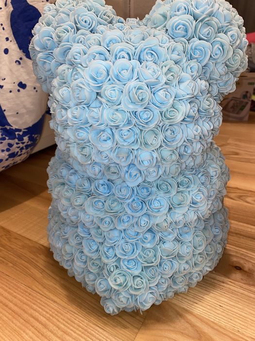 Miś Z Kwiatów Niebieski