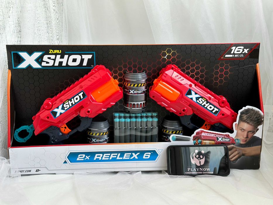 Детский Набор бластеров X-Shot Reflex Double детское оружие*